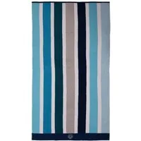 Depotex Strandtuch Strandlaken Streifen Blau, Baumwolle (1-St), Strandtuch, Badetuch, Duschtuch