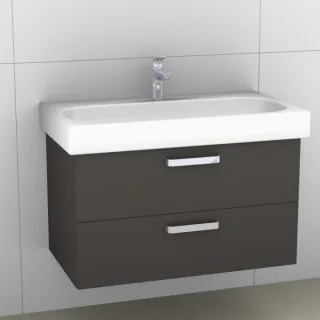 Artiqua 413 Waschtischunterschrank für Citterio 500547 ( ehem. 123590) Stahlgrau, 413-WU2L-K103-7142 413-WU2L-K103-7142-88
