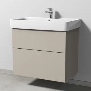 Sanipa 3way Waschtischunterbau zu Geberit Renova Plan Waschtisch mit 2 Auszügen, Kaschmir-Matt SP8781U