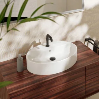 hansgrohe Xuniva Aufsatzwaschtisch 60170450 600x450mm, mit Hahnloch/Überlauf, weiß