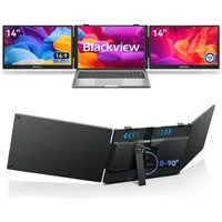 blackview Dual-Screen-Laptop-Bildschirm Monitor ultra-dünn Portabler Monitor für Notebook (IPS, 180°, 13,3-17,3 Zoll & Windows/Mac/Android/Chrome-Kompatibilität)
