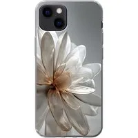 MuchoWow Handyhülle für Apple iPhone 13 mini Blume - Weiß - Neutral, Smartphone-Bumper, Print, Handy Schutzhülle Dünn