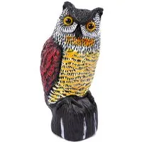 relaxdays Vogelattrappe Vogelabwehr Eule 40 cm