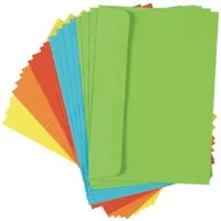 Stylex Schreibwaren Briefumschlag 60 (3x 20) farbige Briefumschläge Din C6 bunte Kuvert