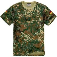 BWuM T-Shirt BWuM Bundeswehr Tropenshirt Camouflage mit Flaggen & Klett