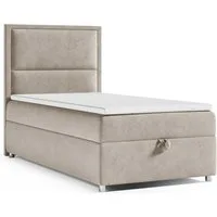 Best for Home Boxspringbett K-11 SINGLE mit Bettkasten, Bonellfederkern, Komfort Topper H3 (Hotelbett, Einzelbett, Kinderbett, Juniorbett, 5-St., 70x200 80x200 90x200 100x200 cm), Einzelbett mit integriertem Stauraum, gepolstertem Kopfteil