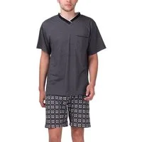 Moonline Shorty Herren Shorty Schlafanzug kurz aus Baumwolle