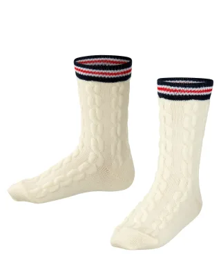 FALKE - FALKE Preppy Cable Kinder off-white - Gr. - 28.5