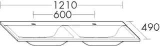 Burgbad Sana-Waschtisch alpinweiss 22x1210x490 Alpinweiss, MWBN120C0001 MWBN120C0001