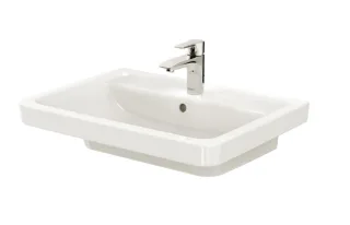 TOTO CF Waschtisch, weiß, 650 mm, mit Hahnloch und Überlauf, LW136Y LW136Y