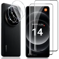 CoolGadget Schutzfolie Panzerfolie für Xiaomi 14 Ultra, (Spar-Set 4in1, 2x Displayschutz, 2x Kameraschutz), Panzerglas Schutzfolie für Xiaomi 14 Ultra