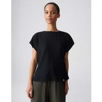 OPUS Kurzarmshirt SIFEM mit dezenter Struktur Shirt Loose Fit