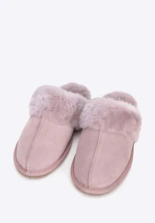 Wittchen Damen-Hausschuhe aus rosa Wildleder