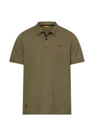 camel active - Poloshirt mit Druckknöpfen deep olive - Gr. - XXL