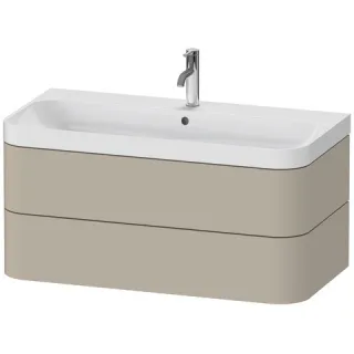 Duravit Happy D.2 Plus c-shaped Set wandhängend Taupe Seidenmatt 975x490x480 mm - HP4348O6060 HP4348O6060