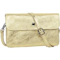 Caspar Umhängetasche Mini Leder Clutch Damen Handtasche - CLASSIC LINE - Modell No.827, leicht, elegant & unempfindlich - 100% Echtleder - Handmade in Italy