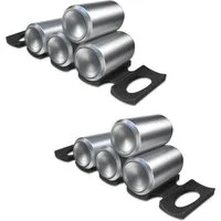 kwmobile Weinregal 2x Faltbarer Flaschenhalter Kühlschrank Schrank, 2-tlg., 31 x 9,5 x 1,0cm - Silikon Flaschenablage Stapelhilfe Set in Schwarz