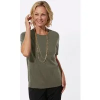 Witt Strickpullover Pullover Kurzarm Ajour, Jersey