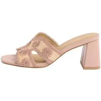 Love & Roses Love & Roses Raffia-Pantoletten mit Stickerei Sandalette (1-tlg)