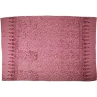 Wogeka Sarong blickdichter Sarong rosa pink als Strandtuch Strandkleid Wickelrock