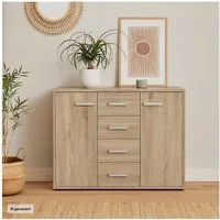 HTI-Living Sideboard Sideboard Nina mit 4 Schubladen Sonoma (Stück, 1 St., 1 Sideboard), Anrichte Kommode Schrank