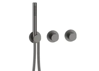 Herzbach MODUL7 Thermostat-Farbset 1 Verbraucher Black Steel, 70.701001.1.40 70.701001.1.40