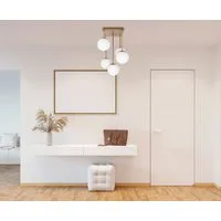 OTTO home Deckenleuchte Nellin, ohne Leuchtmittel, 5 Glaskugeln mit je 1x E14 exkl., quadratisch, beige matt