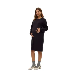 Mamalicious - Trainingspullover Kleid für Damen, Umstandskleidung, leger (Schwarz)