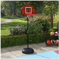 SPORTNOW Basketballständer Magnet-Dartscheibe 129-179 cm (Basketballkorb, 1-St., Basketball-Backboard-Ständer), Basketballanlage für Erwachsene, Stahl