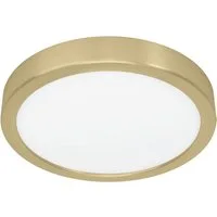 EGLO Deckenleuchte FUEVA 5 Deckenlampe, geringe Aufbauhöhe, 17 Watt, Rund, LED fest integriert, Warmweiß, Aufbauleuchte, Badezimmer, Bad-Deckenlampe, modern, 28x2,1cm