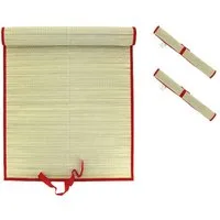 Mojawo Thermomatte 2er Set XL Strandmatte Bastmatte 180x60cm Rot