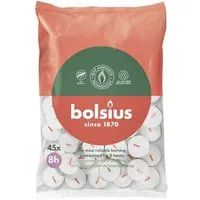 Bolsius Teelicht Bolsius Teelichte 8 Stunden Beutel 45 Stück weiß
