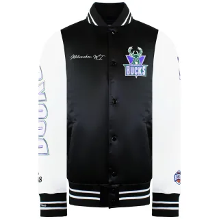 Mitchell & Ness NBA Milwaukee Bucks Herren Satin Bomberjacke