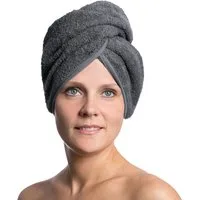 ZOLLNER Turban-Handtuch, Walkfrottier (1-St), 23 x 64 cm, 100% Baumwolle, mit Knopfverschluss
