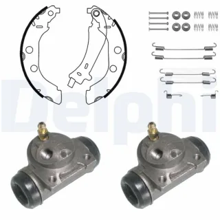 Delphi Bremsbacken vormontiert hinten Peugeot 406 KP905