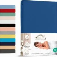 livessa Spannbettlaken Jersey Spannbettlaken Bettlaken Baumwolle weich Rundumgummi, Jersey, Gummizug: Rundumgummizug, In 9 Größen und vielen Farben erhältlich aus 100% Baumwolle