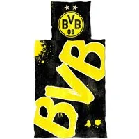 BVB Bettwäsche BVB-Bettwäsche Glow in the Dark (135x200cm), Baumwolle, 2 teilig