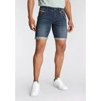 Bruno Banani Jeansshorts (Set, 2-tlg., mit Band) bequemer Sitz, gerade Beinform, mit praktischen Taschen