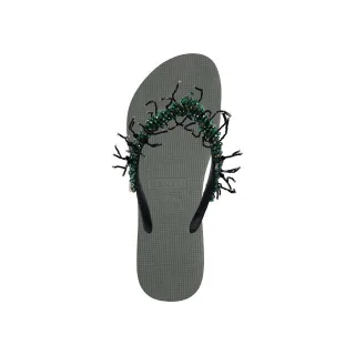 Bahia Schwarze Flip-Flops armeegrün