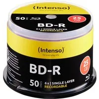 Intenso Blu-ray-Rohling 50 Intenso Rohlinge Blu-ray BD-R 25GB 6x Spindel