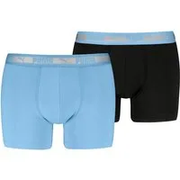 PUMA Boxershorts PUMA MEN CHROMATIC WAISTBAND BOXERS 2P (2er Pack) elastischer Logobund, ohne Eingriff
