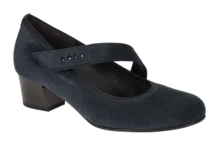Gabor 66.149.46 Pumps PALMA Comfort dark-blue Samtchevreau Klett H-Weite