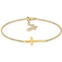 Elli Armband Kreuz Horizontal Schlicht 925 Silber
