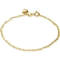 FAVS Silberarmband FAVS Damen-Armband 375er Gelbgold Herz