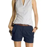 be styled Chinoshorts Chino shorts, kurze Bundfalten Hosen Damen j161p mit Stretchanteil