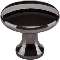 SO-TECH® Möbelknopf Schrankknopf DENISE Ø 29 mm Höhe 25 mm (1-St), Zinkdruckguss, schwarz verchromt, inkl. Befestigungsschraube