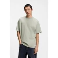 HUGO Blue T-Shirt Nuwaffle Rundhalsausschnitt, Regular Fit, dezentes Waffelmuster