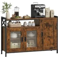Woltu Sideboard, Küchenschrank aus MDF und Metall, für Küche Wohnzimmer Flur