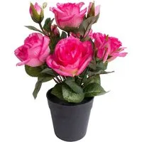 Kunstblume Rosenbusch Rose, Botanic-Haus, Höhe 27 cm