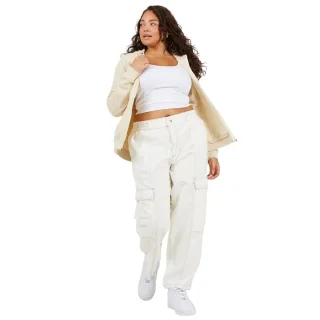 Brave Soul - Hoodie mit durchgehendem Reißverschluss für Damen, Plus (Steinfarben)